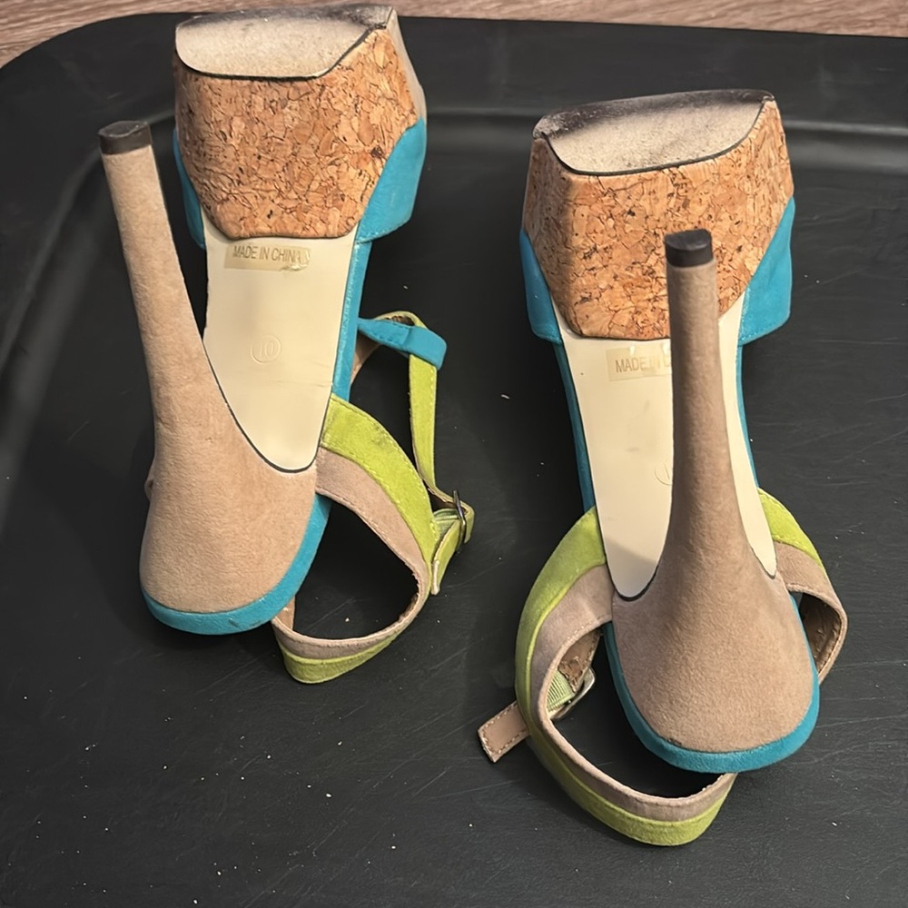 Glaze Women's Blue and Yellow Sandal - Picture 3 of 8